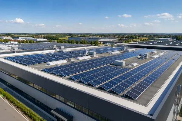 Centrale photovoltaïque sur bâtiment industriel